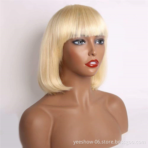 wholesale 100% Cuticle Aligned Virgin Hair  Lace Front Bob Wig, Unprocessed Brazilian Human Hair Short Bob Wigs